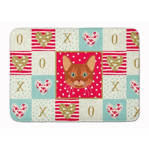 Carolines Treasures 19 x 27 in. Somali Cat Love Machine Washable Memory Foam Mat CK5169RUG - main
